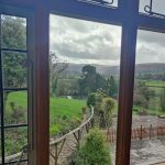 view from window of moors and garden