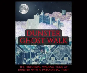 Extours logo and dunster castle