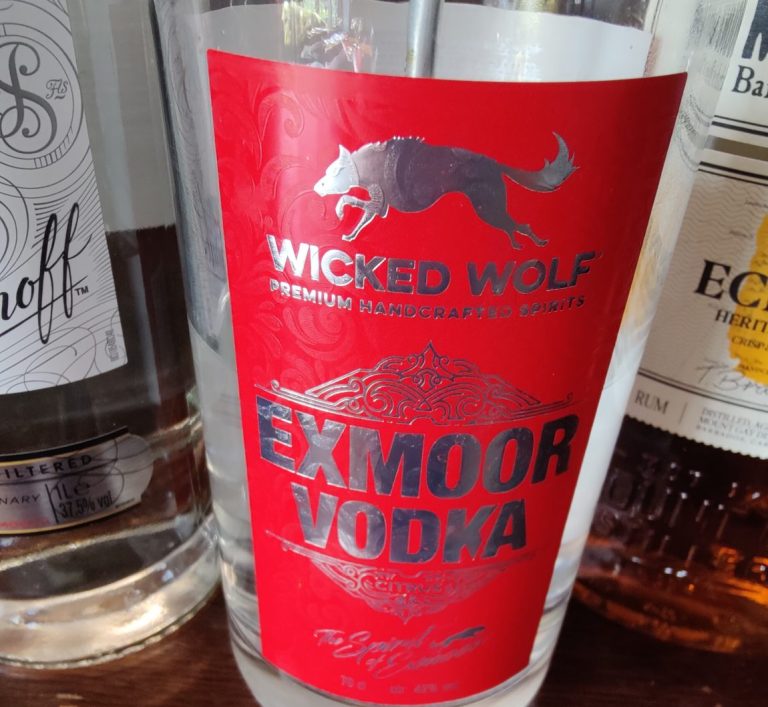 Exmoor vodka bottle and waiters friend bottle opener