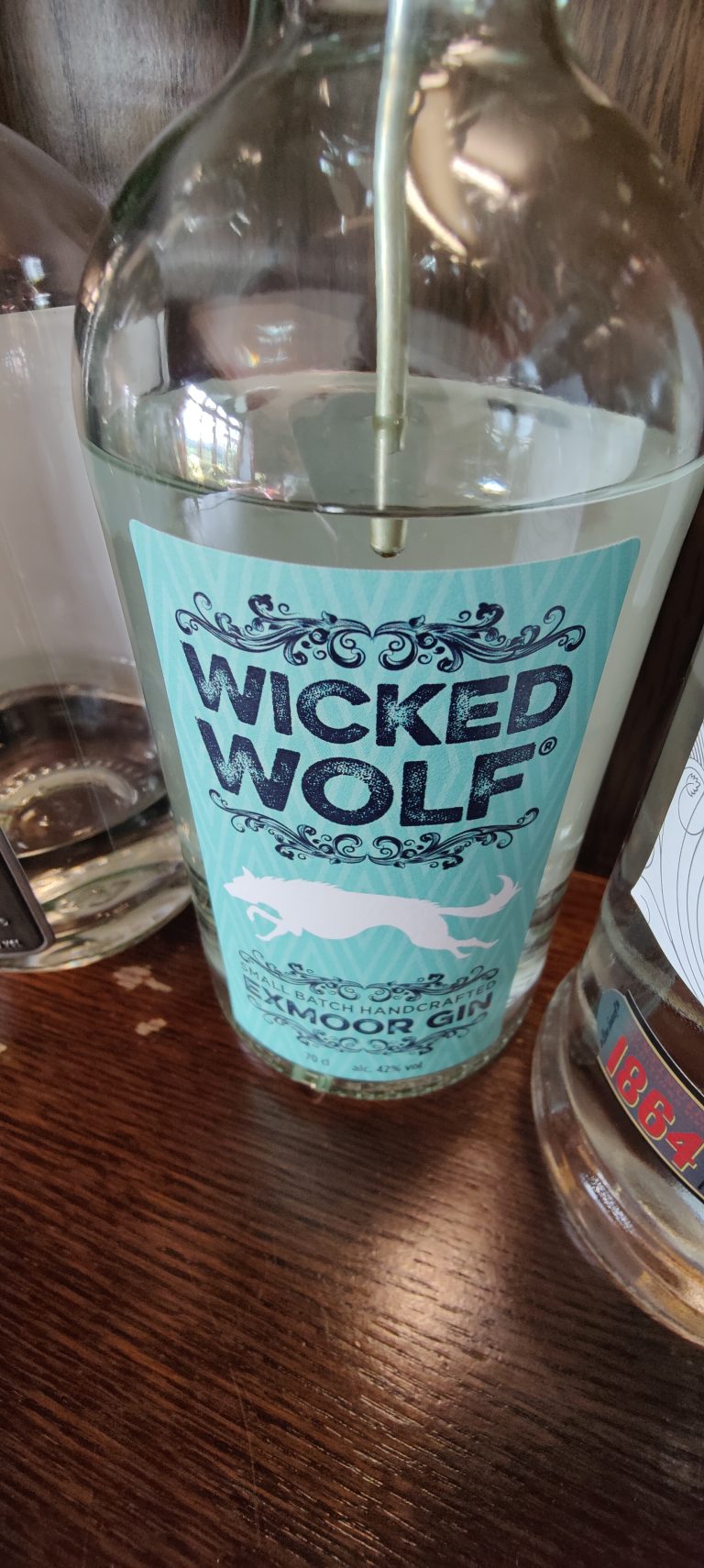 bottle of wicked wolf gin