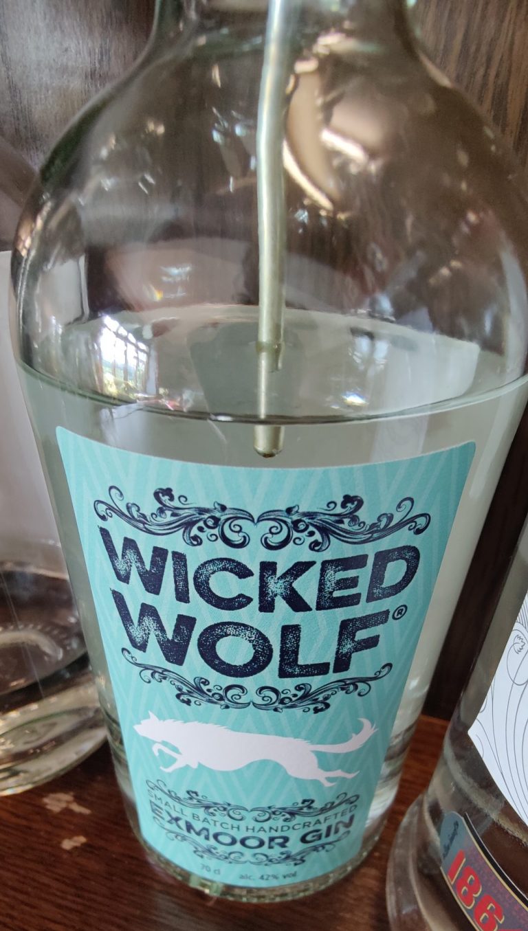 bottle of wicked wolf gin