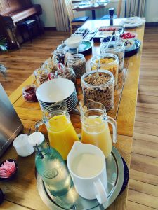 buffet breakfast table