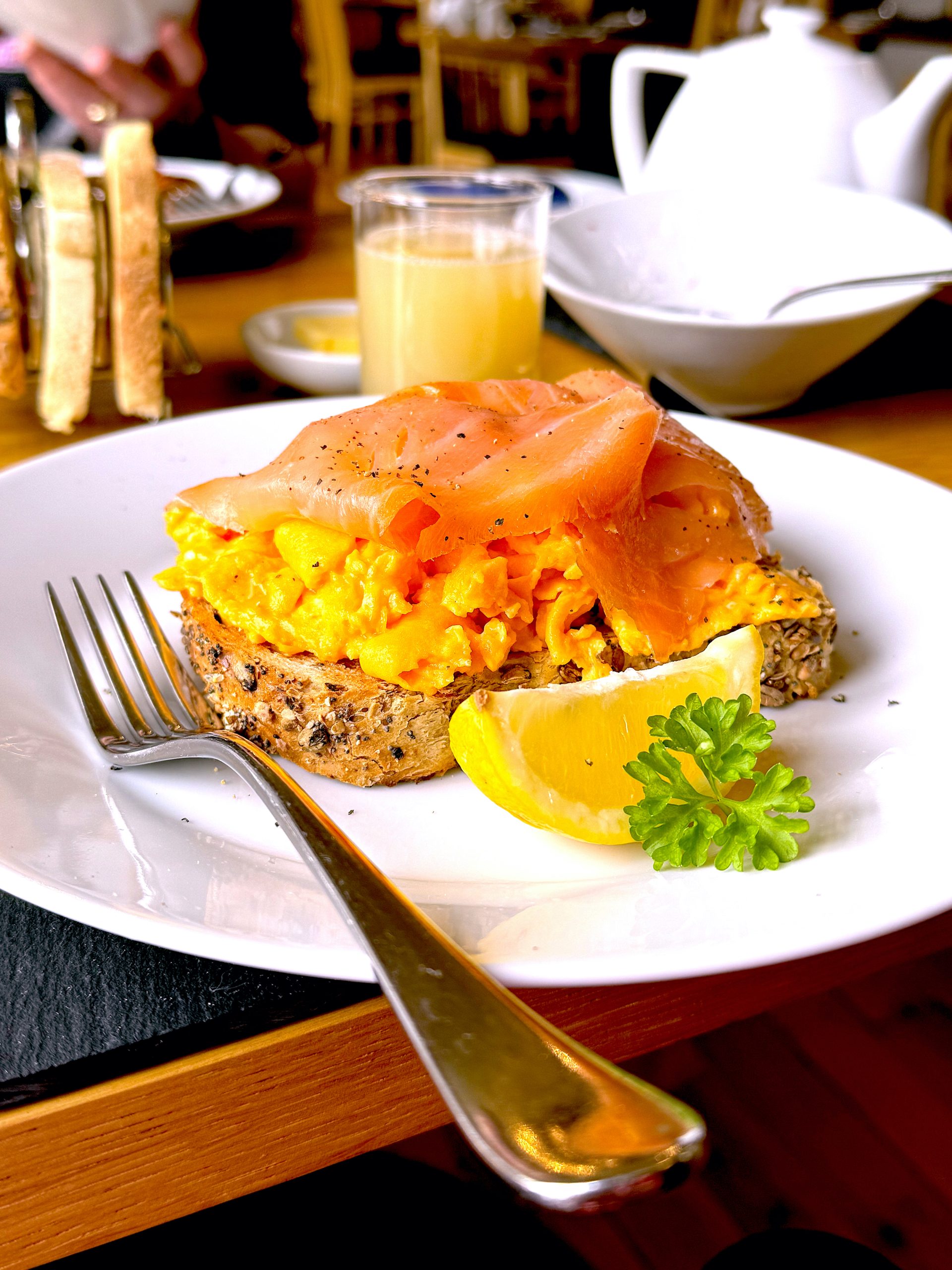 salmon and scrambled egg