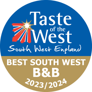 Taste of the West award for Best B&B in the South West 2023 / 2024