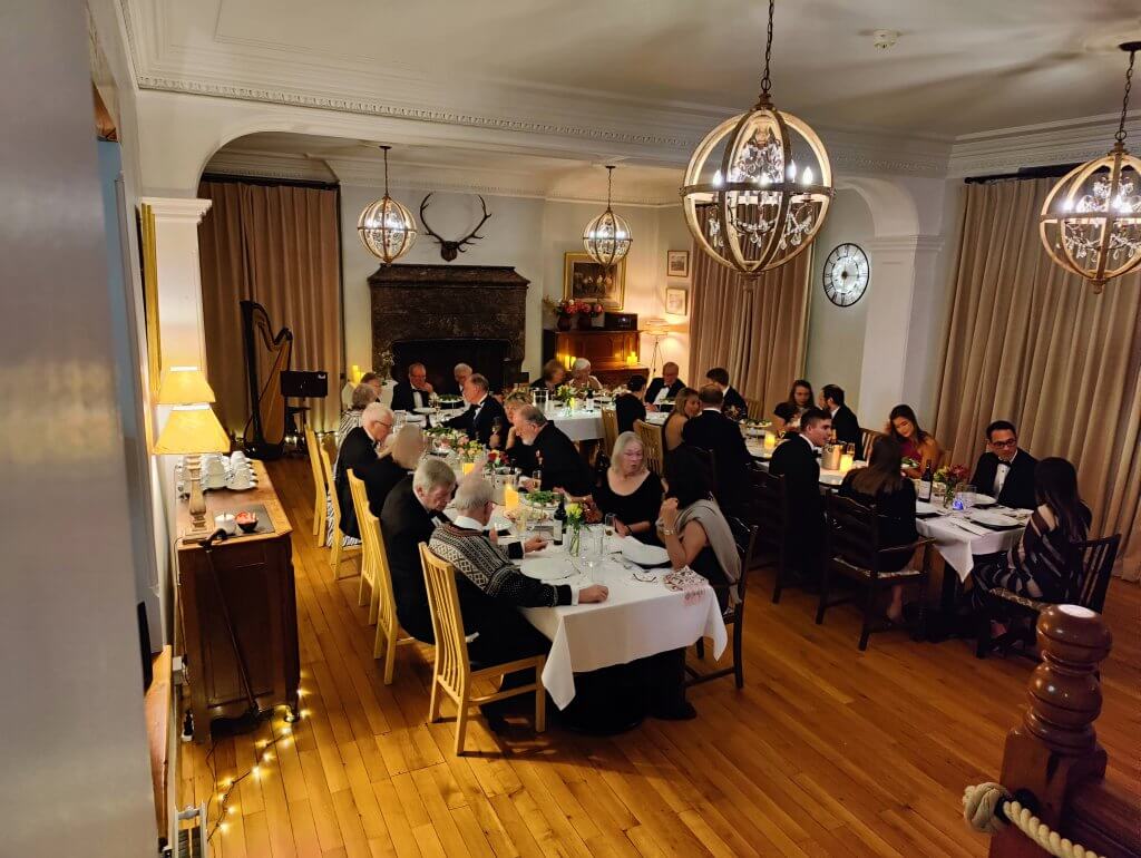 70th birthday party with 45 guests sat