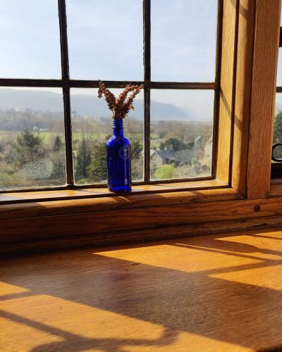 View through window in sauna room